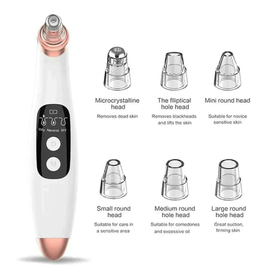6 IN 1 IMPORTED ORIGINAL RECHARGEABLE BLACKHEAD REMOVER SUCTION MACHINE